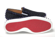 Load image into Gallery viewer, Christian Louboutin Navy/Electro Met Pik Boat Flat Shoes
