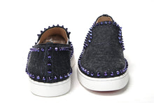 Load image into Gallery viewer, Christian Louboutin Navy/Electro Met Pik Boat Flat Shoes
