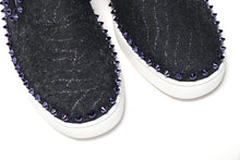 Load image into Gallery viewer, Christian Louboutin Navy/Electro Met Pik Boat Flat Shoes
