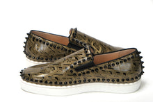 Load image into Gallery viewer, Christian Louboutin Black/Gold Version Pik Boat Flat Pat Shoes
