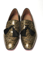 Load image into Gallery viewer, Christian Louboutin Black/Gold Officialito Flat Shoes
