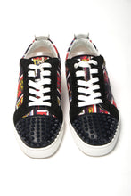 Load image into Gallery viewer, Christian Louboutin Black Multi/Marine Mat Louis Junior Spikes Shoes
