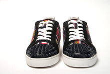 Load image into Gallery viewer, Christian Louboutin Black Multi/Marine Mat Louis Junior Spikes Shoes
