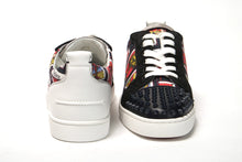 Load image into Gallery viewer, Christian Louboutin Black Multi/Marine Mat Louis Junior Spikes Shoes
