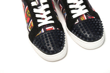 Load image into Gallery viewer, Christian Louboutin Black Multi/Marine Mat Louis Junior Spikes Shoes
