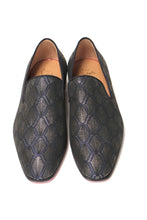 Load image into Gallery viewer, Christian Louboutin Navy/Nero Colannaki Flat Tissu Shoes
