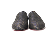 Load image into Gallery viewer, Christian Louboutin Navy/Nero Colannaki Flat Tissu Shoes
