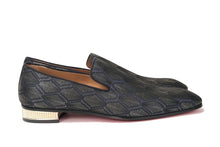 Load image into Gallery viewer, Christian Louboutin Navy/Nero Colannaki Flat Tissu Shoes
