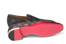 Load image into Gallery viewer, Christian Louboutin Navy/Nero Colannaki Flat Tissu Shoes
