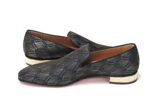 Load image into Gallery viewer, Christian Louboutin Navy/Nero Colannaki Flat Tissu Shoes
