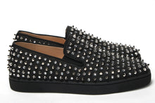 Load image into Gallery viewer, Christian Louboutin Black/Crystal Sv Version Roller 1c1s Flat Shoes
