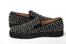 Load image into Gallery viewer, Christian Louboutin Black/Crystal Sv Version Roller 1c1s Flat Shoes
