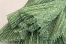 Load image into Gallery viewer, Dolce &amp; Gabbana Enchanting Metallic Green Pleated A-Line Skirt
