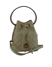 Load image into Gallery viewer, Versace Elegant Small White Leather Bucket Shoulder Bag
