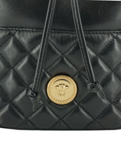 Load image into Gallery viewer, Versace Elegant Black Leather Bucket Shoulder Bag
