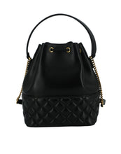 Load image into Gallery viewer, Versace Elegant Black Leather Medusa Bucket Shoulder Bag
