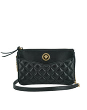 Load image into Gallery viewer, Versace Elegant Black Lamb Leather Crossbody Pouch
