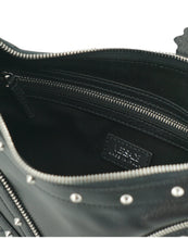 Load image into Gallery viewer, Versace Elegant Black Leather Hobo Shoulder Bag
