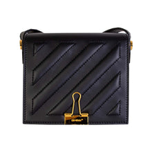 Load image into Gallery viewer, Off-White Elegant Black Leather Shoulder Bag
