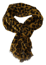 Load image into Gallery viewer, Dolce &amp; Gabbana Yellow Patterned 100% Silk Wrap Shawl Scarf
