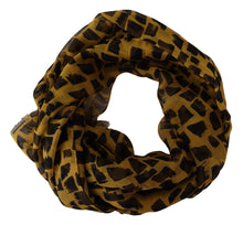 Load image into Gallery viewer, Dolce &amp; Gabbana Yellow Patterned 100% Silk Wrap Shawl Scarf
