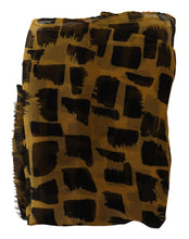 Load image into Gallery viewer, Dolce &amp; Gabbana Yellow Patterned 100% Silk Wrap Shawl Scarf
