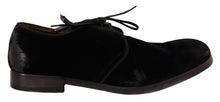 Load image into Gallery viewer, Dolce &amp; Gabbana Elegant Black Velvet Derby Shoes
