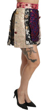 Load image into Gallery viewer, Dolce &amp; Gabbana Multicolor Floral Jacquard Crystal Skirt
