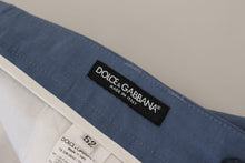 Load image into Gallery viewer, Dolce &amp; Gabbana Blue Linen Chino Formal Pants
