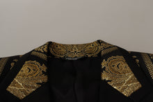 Load image into Gallery viewer, Dolce &amp; Gabbana Black Gold Jacquard Single Breasted Blazer
