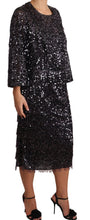Load image into Gallery viewer, Dolce &amp; Gabbana Sequined Shift Midi Dress – Timeless Elegance
