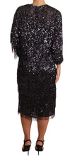 Load image into Gallery viewer, Dolce &amp; Gabbana Sequined Shift Midi Dress – Timeless Elegance
