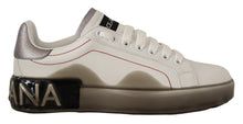 Load image into Gallery viewer, Dolce &amp; Gabbana Elegant White Leather Sneakers
