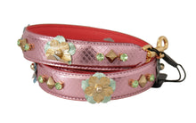 Load image into Gallery viewer, Dolce &amp; Gabbana Elegant Metallic Pink Leather Shoulder Strap
