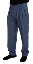 Load image into Gallery viewer, Dolce &amp; Gabbana Blue Linen Chino Men Formal Pants
