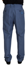 Load image into Gallery viewer, Dolce &amp; Gabbana Blue Linen Chino Men Formal Pants
