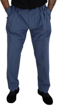 Load image into Gallery viewer, Dolce &amp; Gabbana Blue Linen Chino Men Formal Pants
