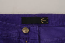 Load image into Gallery viewer, Just Cavalli Elegant Purple Corduroy Straight Fit Pants
