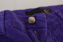 Load image into Gallery viewer, Just Cavalli Elegant Purple Corduroy Straight Fit Pants
