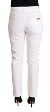 Load image into Gallery viewer, Dolce &amp; Gabbana Chic White Tapered Denim Jeans with Logo Patch
