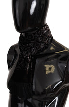 Load image into Gallery viewer, Dolce &amp; Gabbana Brown Velvet Geometric Shawl Fringe Neck Wrap Scarf

