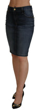 Load image into Gallery viewer, Fiorucci Chic Mid Waist Dark Blue Denim Skirt
