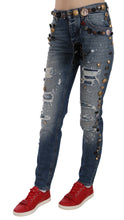 Load image into Gallery viewer, Dolce &amp; Gabbana Crystal Embellished Luxury Denim Jeans
