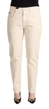 Load image into Gallery viewer, Dolce &amp; Gabbana Chic White Skinny Boyfriend Jeans with Logo Plaque
