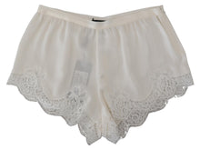 Load image into Gallery viewer, Dolce &amp; Gabbana Elegant White Lace Lingerie Shorts
