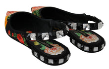 Load image into Gallery viewer, Dolce &amp; Gabbana Elegant Crystal-Embellished Floral Flats
