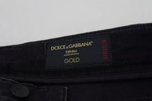 Load image into Gallery viewer, Dolce &amp; Gabbana Black Cotton Patch Embroidery Denim Jeans
