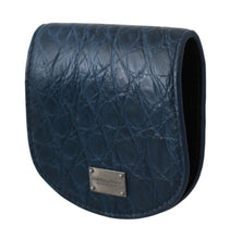 Load image into Gallery viewer, Dolce &amp; Gabbana Elegant Blue Caimano Leather Condom Case Wallet
