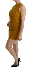 Load image into Gallery viewer, Dolce &amp; Gabbana Mustard Velvet Shift Mini Dress
