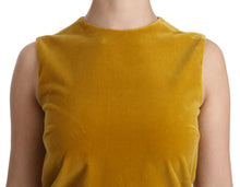 Load image into Gallery viewer, Dolce &amp; Gabbana Mustard Velvet Shift Mini Dress
